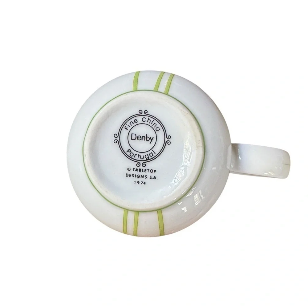 Vintage Denby Langley‎ Creamer Yellow Floral Discontinued